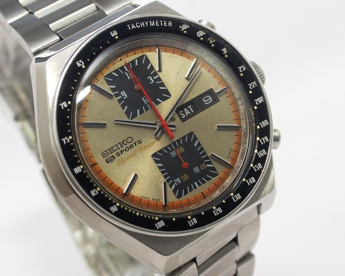 Seiko "Kakume" Sports SpeedTimer Ref 6138-0030 Chronograph Automatic Men's Wrist Watch - circa 1970s