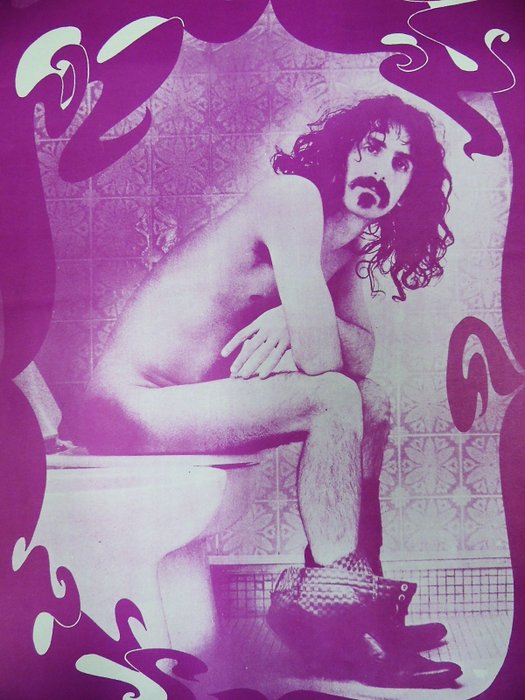Psychedelic Frank Zappa Toilet Poster 1969