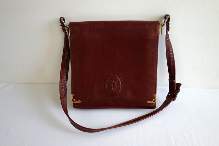 cartier vintage leather bag