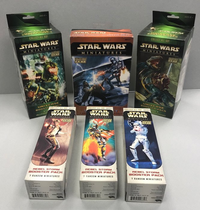 Wizards Star Wars Miniature Lot of 5 Old Republic Scout w/ Cards 1.5" Figure RPG