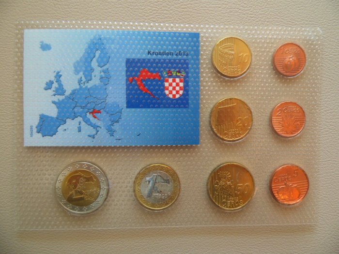 Monaco, Croatia - Metal Set 2000 - 2010 -2013 coins probe, pre euro 24 coins