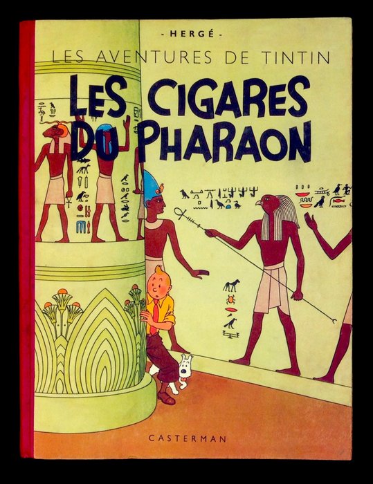 Tintin T4 - Les Cigares du Pharaon - édition grande image - N&B - C - EO (1942)