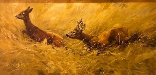 Rien Poortvliet (1932-1995) - Two elk