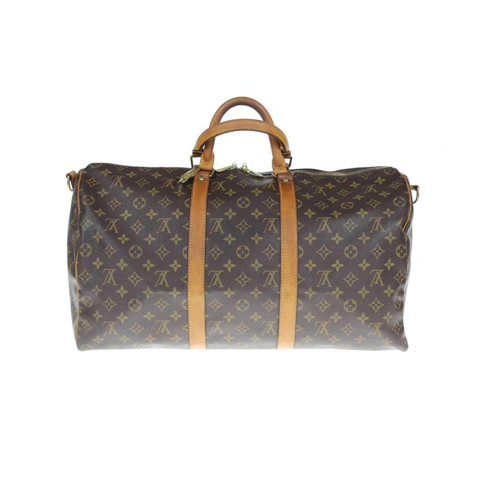 Louis Vuitton Monogram Keepall 50 travel bag with hoops for a shoulder strap **No minimum price ...