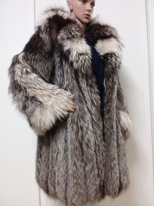 Pelliccia Di Volpe Grigia Cappotto Cloak Coat Fur Catawiki