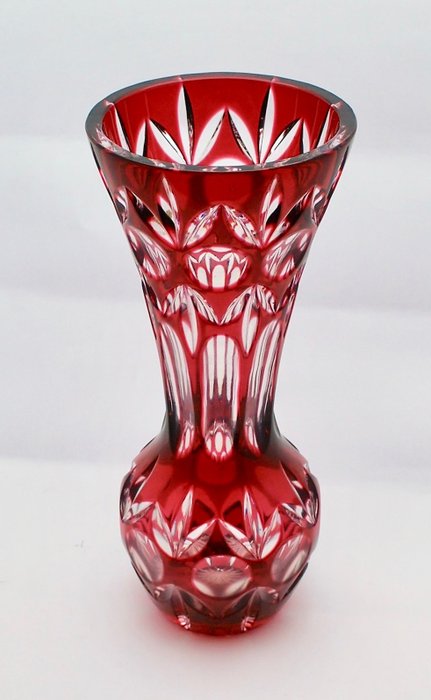 Bohemian glass - crystal vase