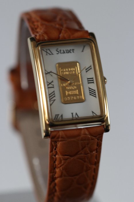 Stauer Credit Suisse with a 999 gold bar number 057698 - men's ...