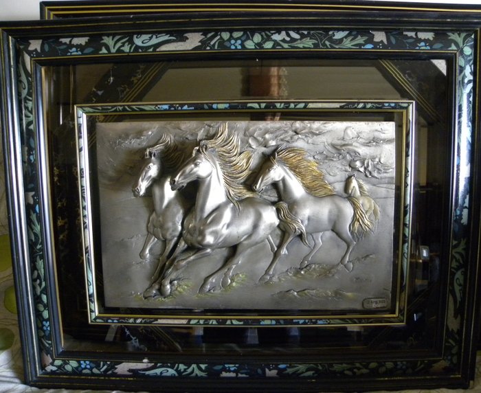Cristian - Metal bas-relief covered with silver 925/1000