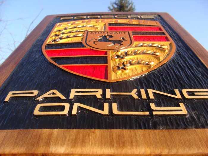 Parkplatz Aluminium Schild Parking Only Porsche Cayman