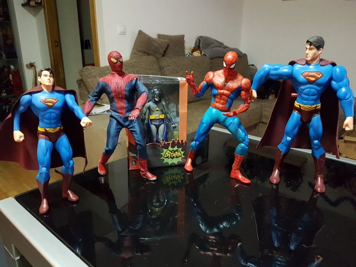 spiderman and batman action figures