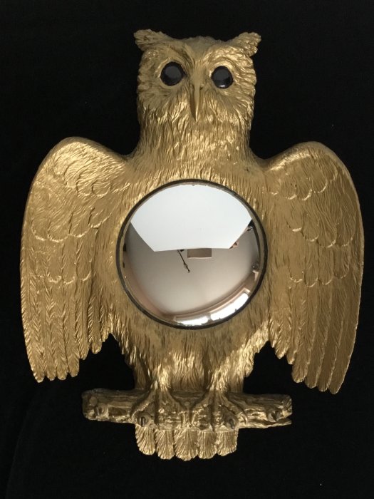 Vintage French owl with spherical/convex mirror - 1960 - France