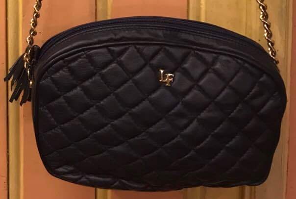 Original Vintage 1980's Black Louis Feraud Paris Leather Bag | lupon.gov.ph