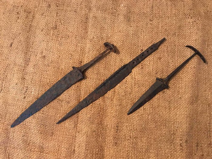 3 x dagger Medieval Swiss dagger, South German daggers (3)