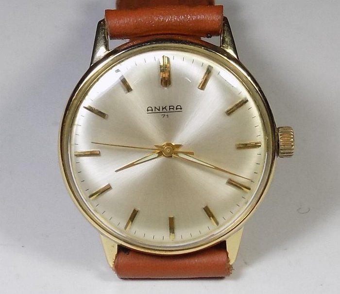 Swiss Ankra 71 - ETA 2391 - Classic - Gold Tone - 1955 - Men's Wristwatch
