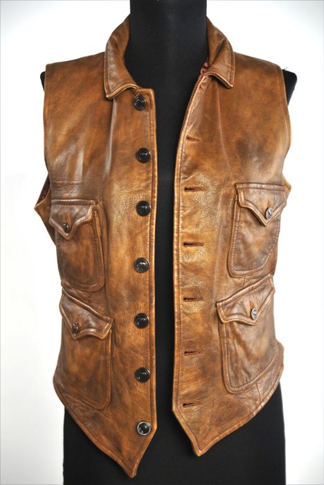 ralph lauren leather vest