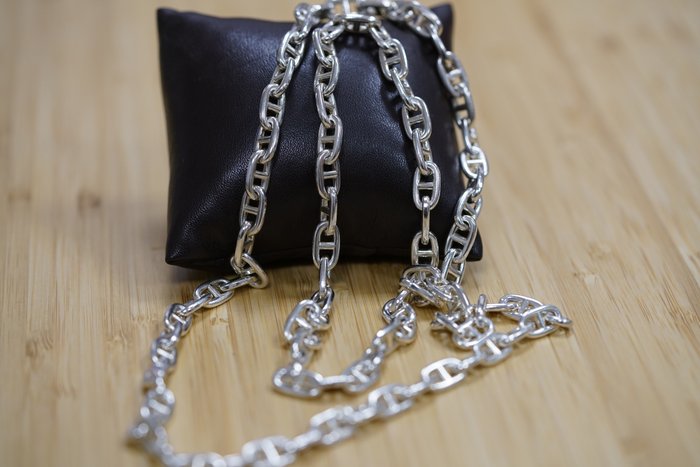 Vintage Hermes Chaîne d'Ancre silver necklace - 800 silver - Catawiki