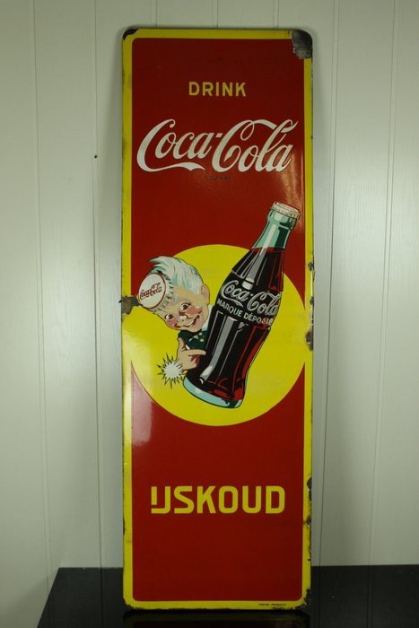 sneeuwman Moederland verlies uzelf Emaille bord 1954 - coca cola - Catawiki
