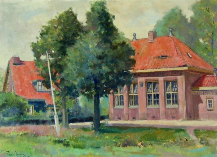 Piet te Lintum (1909-1985) - Het oude schooltje te Lintelo