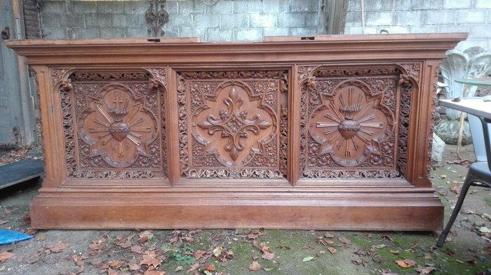Neo classic altar of a church in oak - early 20th
