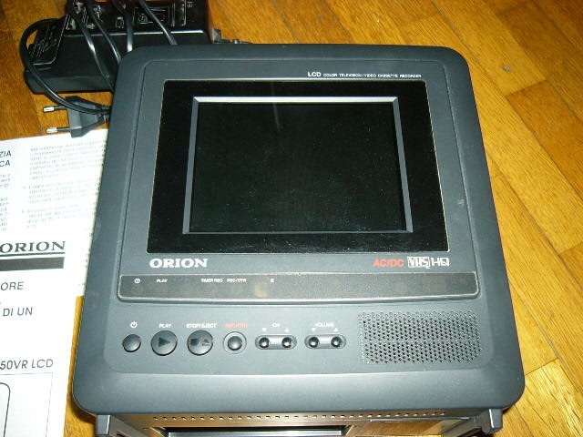 Orion Combi 650VR - portable LCD color television with built-in VHS recorder - works on batteries & car charger