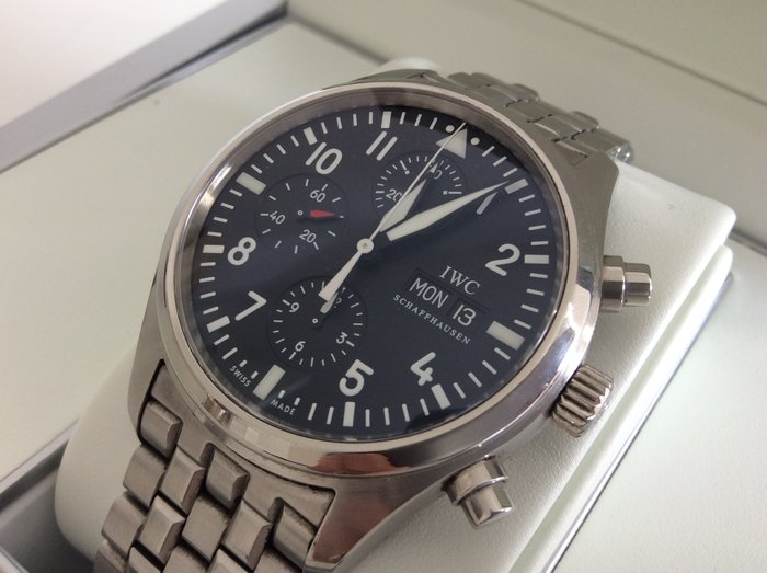 IWC Pilot Chronograph - Men's wrist watch - 2000s - Catawiki