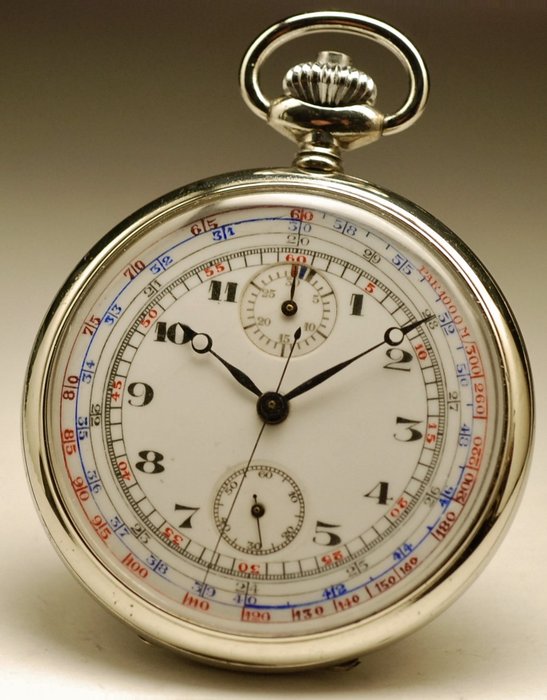 Chronograph pocket watch – Men's pocket watch – 1920s