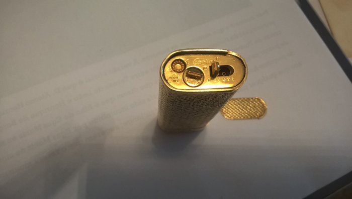 Cartier Lighter with Gold Outer Coating 