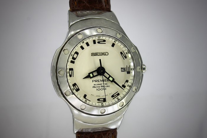 Seiko Premier Kinetic Auto Relay 100M - Men's wristwatch - - Catawiki