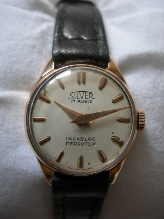 18 kt gold women's watch by SILVER - 1955-60