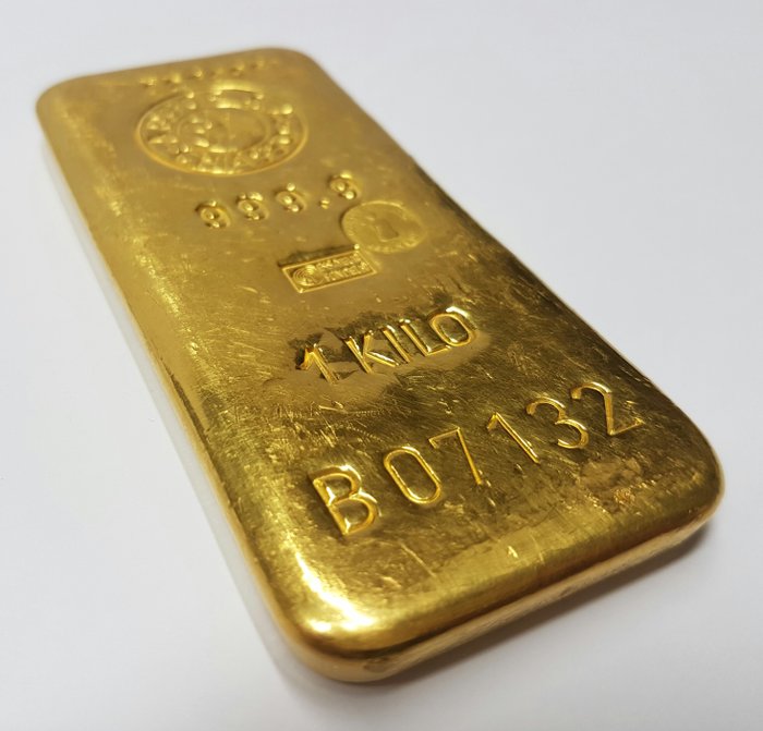 Gold bar, 1 kg Argor Chiasso Switzerland LBMA