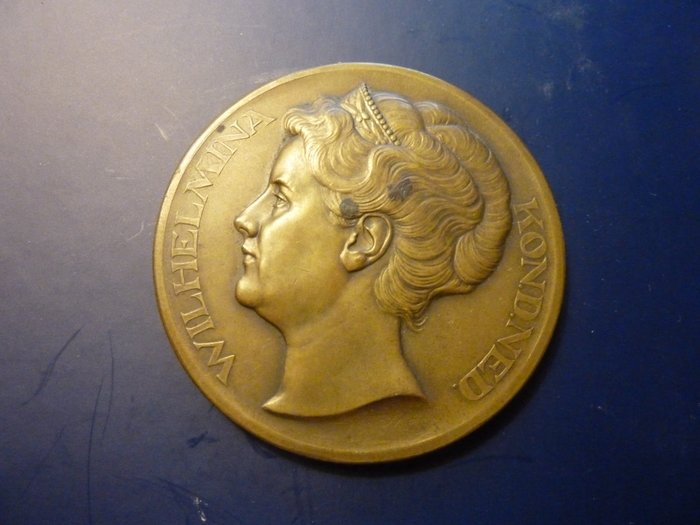The Netherlands - medal  "Queen Wilhelmina 25 years on the throne" 1898 - 1923