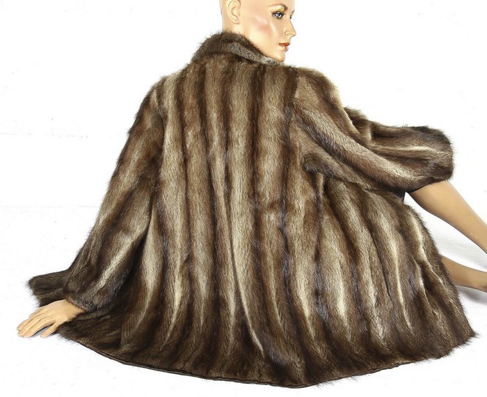 Made In Germany Bisam Fur Jacket Soft, Muskrat Fur Coat Vintage
