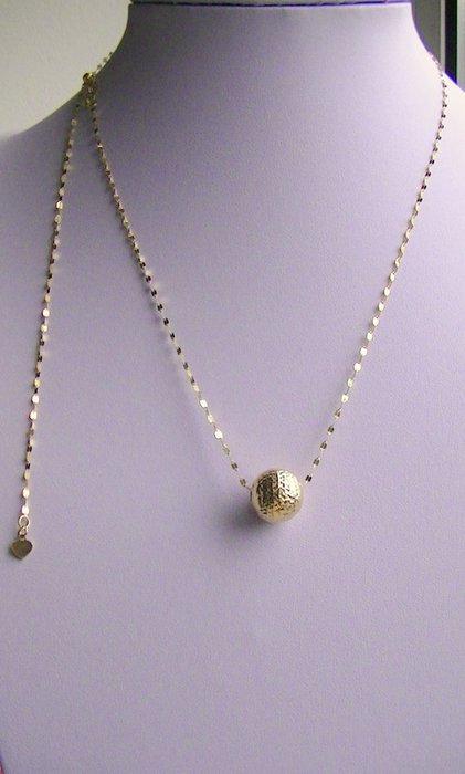 750 gold necklace variable up to 65cm + large diamond - Catawiki