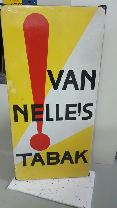 VAN NELLE tobacco-the well known enamel sign with hanging ears-ca 1930