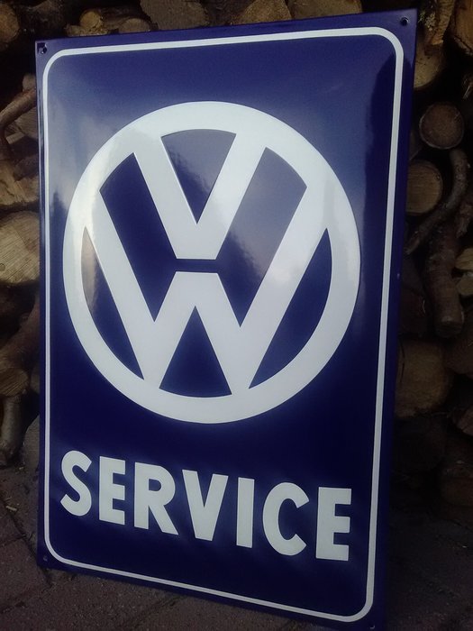Enamel sign-Volkswagen Service-at the end of last century