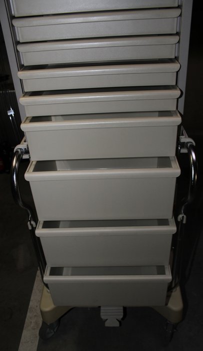 2 Herman Miller Adjustable Drawers Medical Storage Cabinet Supply
