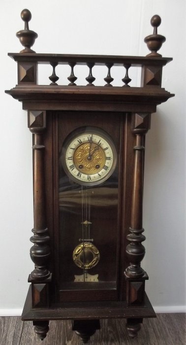 R.A. stamp clock/wall clock - Period around 1900