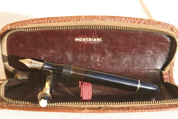  Vintage Montblanc 142 G Fountain Pen with its Leather Case
