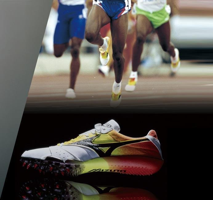 Carl Lewis - Pair of Mizuno Athletics shoes with a double - Catawiki