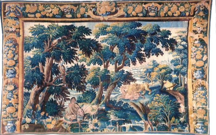 A Franco/Flemish Landscape tapestry - probably Oudenaarde - late 17th century