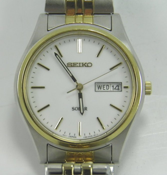 Seiko Solar Day Date V158-0AA0 – Mens wrist watch 