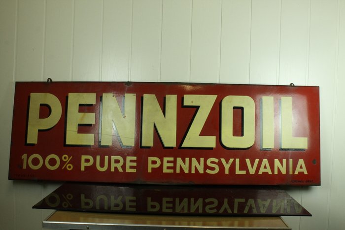 PENNZOIL enamel sign - 1949 - Belgian