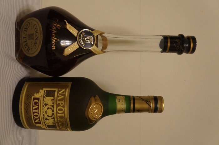 Cognac Gautier Napoleon & Caton Napoleon. Both Bottled 1980s