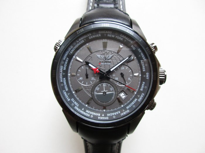 Aviator Traveller collection chronograph, ref. AVW9169G155 – unworn men's wristwatch – 2015