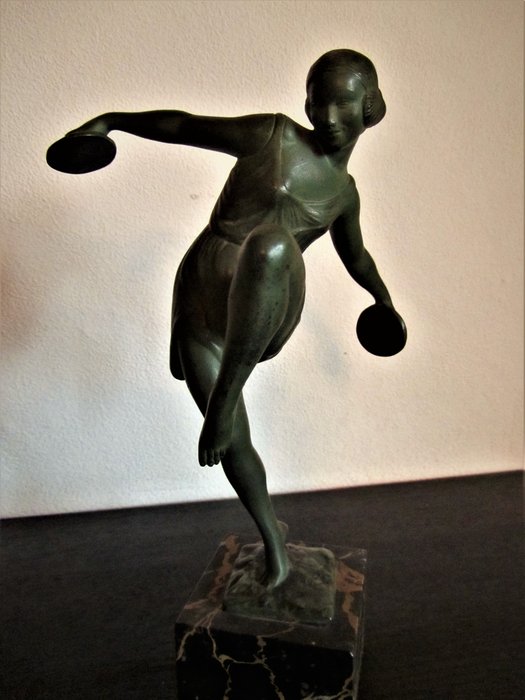 Fayral - Danseuse Aux Cymbales - Art Deco sculpture