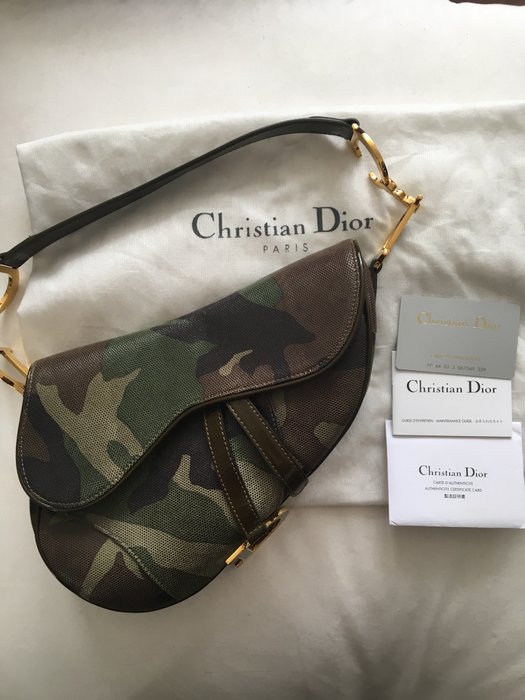 Saddle Bag White Camouflage Embroidery  Bags  Womens Fashion  DIOR   Bags Fancy bags Dior saddle bag