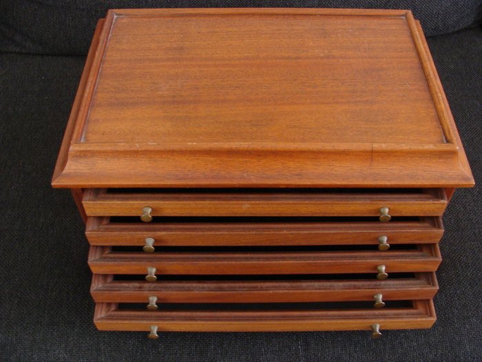 accessories - wooden coin cabinet with drawers "rembrandt" - empty