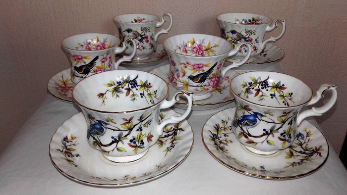 Woodland Series - lot of 6 cups and saucers, Royal Albert