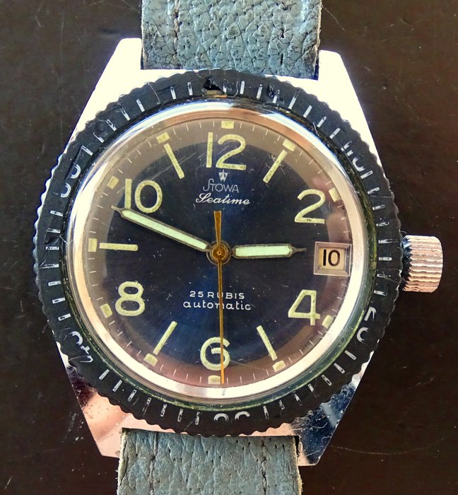Stowa Seatime vintage diver's watch - men's wristwatch - 1975