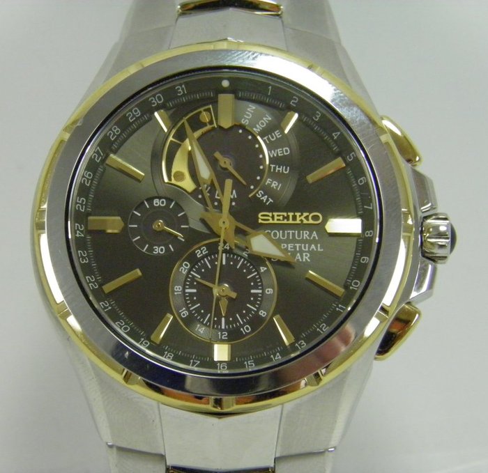 Seiko Coutura Perpetual Solar Chronograph V198-0AB0 – Mens wrist watch 
